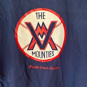 Mounties Tee! Pacific Coast League. EFF brand. XXL